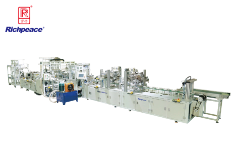 k8凯发国际全自动罩杯口罩生产线搭载预成型系统(钉头带)