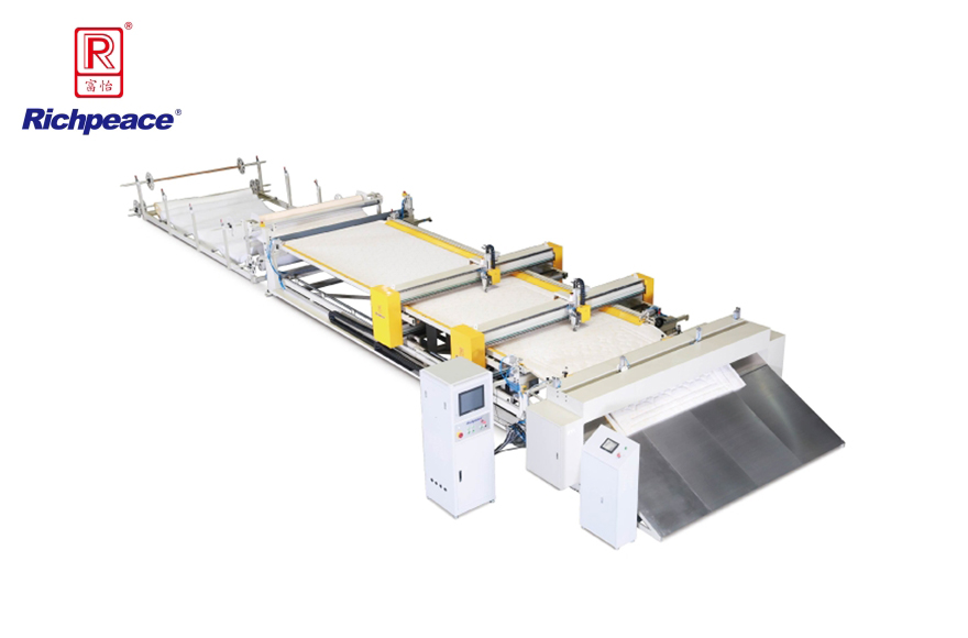 k8凯发国际连续送料龙门式绗缝机-双鞍架(撑布带)