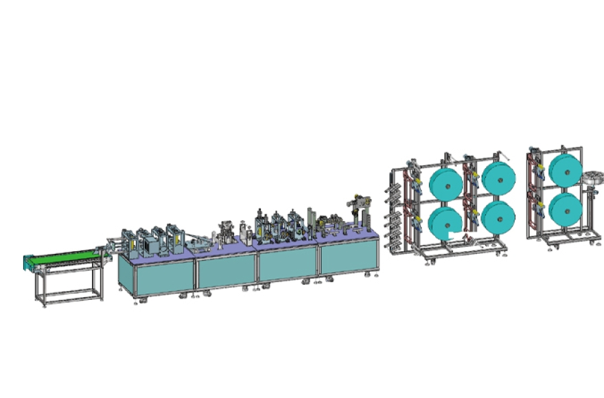 k8凯发国际全自动鸭嘴型口罩生产线